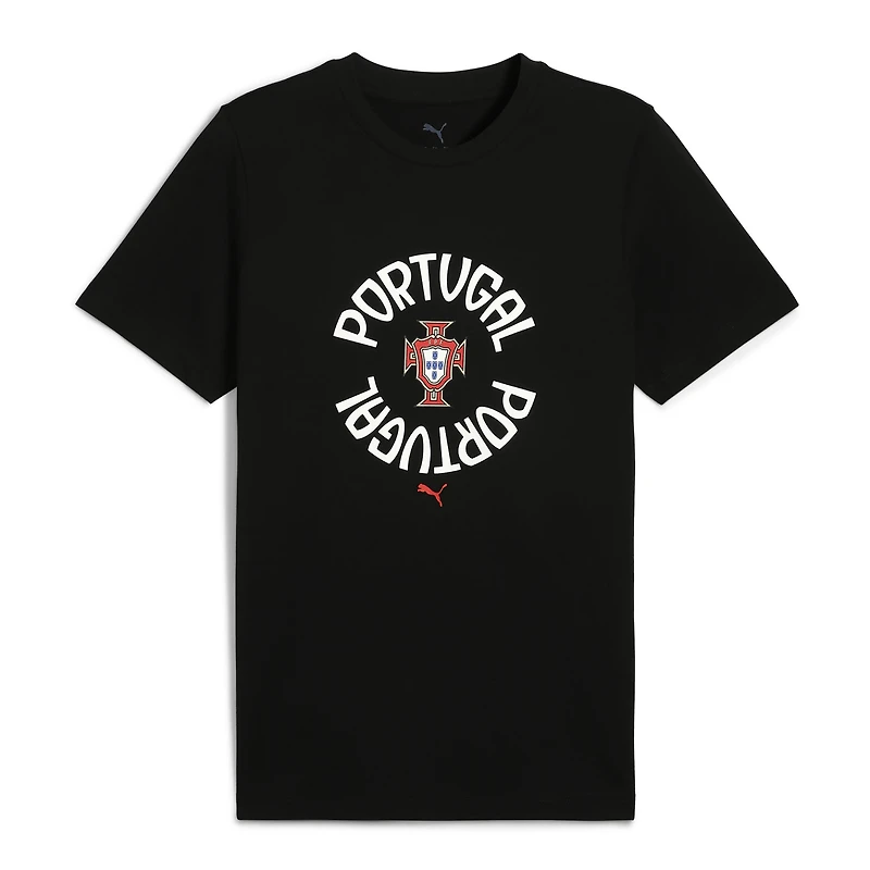 T-shirt Puma noir pour homme de l'équipe nationale du Portugal ftblNRGY