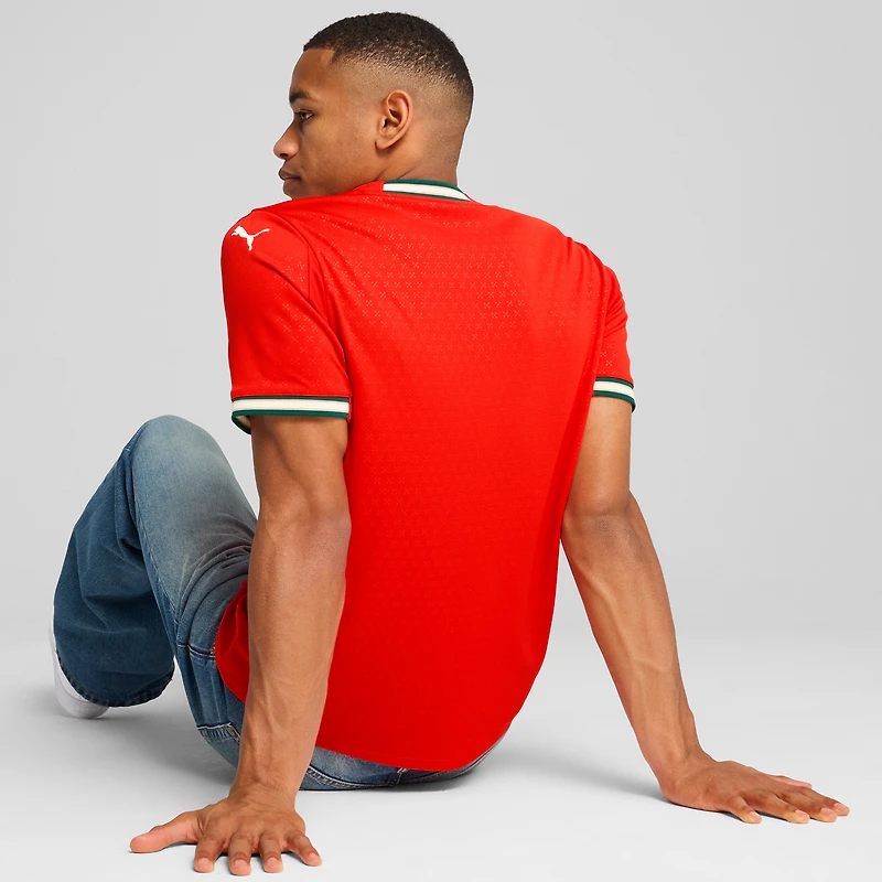 Maillot réplique à domicile Puma Cristiano Ronaldo rouge de l'équipe nationale du Portugal 2024/25 pour homme