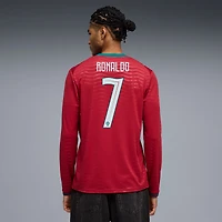 Men's Puma Cristiano Ronaldo Red Portugal National Team 2026 Home Replica Long Sleeve Jersey