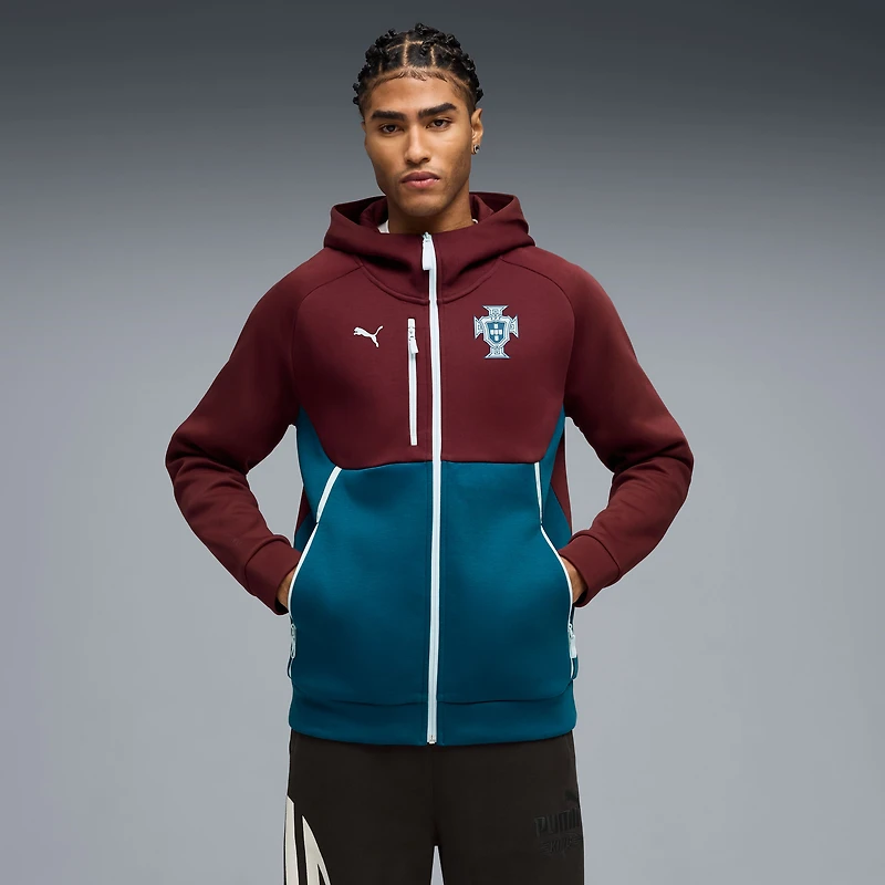 Men's Puma Maroon Portugal National Team PumaTech Full-Zip Hoodie