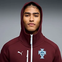 Sweat à capuche zippé PumaTech bordeaux de l'équipe nationale du Portugal pour homme