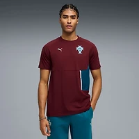 T-shirt homme Puma bordeaux de l'équipe nationale du Portugal avec poche PumaTech