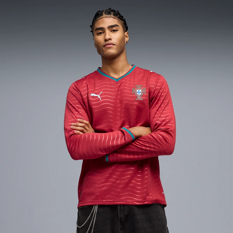 Men's Puma Red Portugal National Team 2026 Home Replica Long Sleeve Jersey