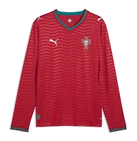 Men's Puma Red Portugal National Team 2026 Home Replica Long Sleeve Jersey