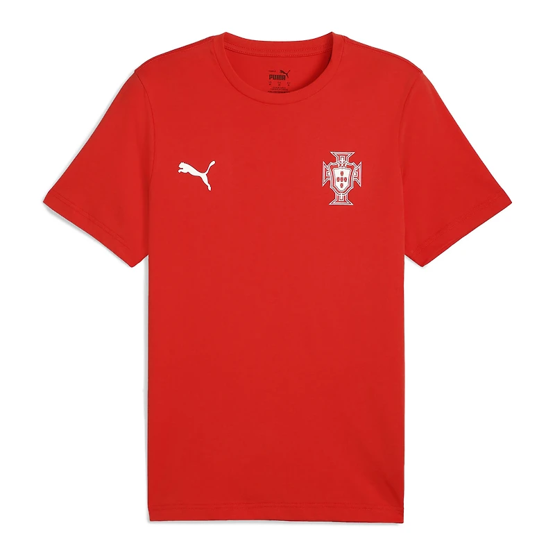 T-shirt Puma rouge pour homme de l'équipe nationale du Portugal ftblLESS
