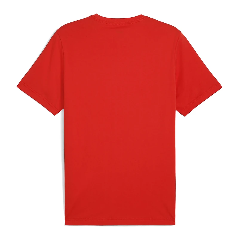 T-shirt Puma rouge pour homme de l'équipe nationale du Portugal ftblLESS