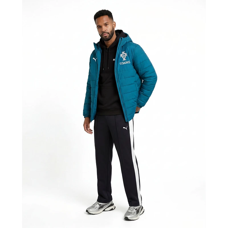 Veste à capuche zippée intégrale Puma Teal Portugal National Team pour homme