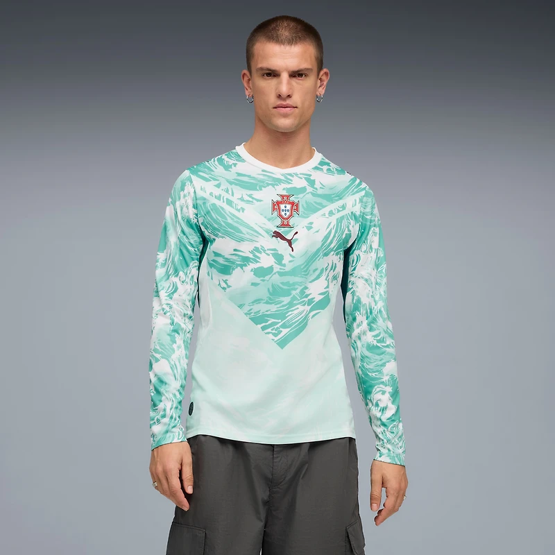 Maillot réplique manches longues extérieur Puma blanc de l'équipe nationale du Portugal 2026 pour homme