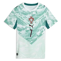Maillot réplique extérieur vert Cristiano Ronaldo Puma pour femme, équipe nationale du Portugal 2026