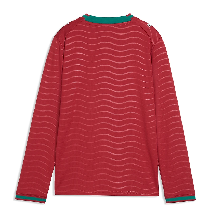 Youth Puma Red Portugal National Team 2026 Home Replica Long Sleeve Jersey