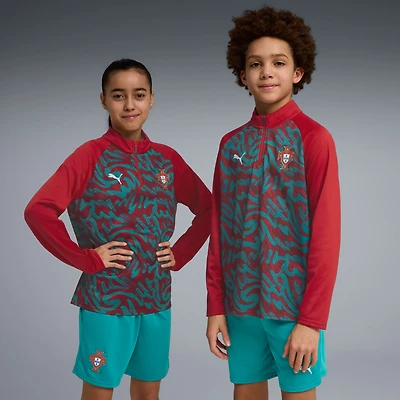Youth Puma Red Portugal National Team Pre-Match Quarter-Zip Pullover