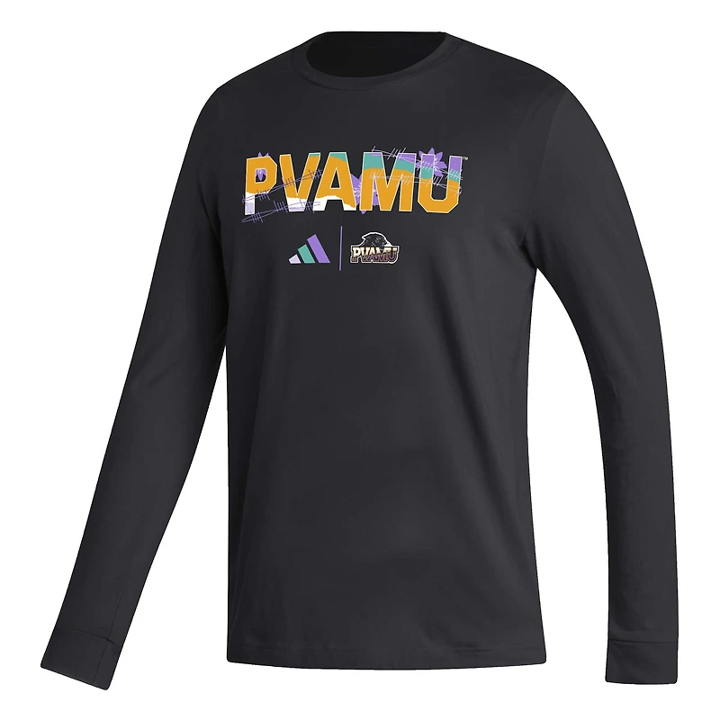 T-shirt à manches longues adidas Prairie View A&M Panthers Honoring Black Excellence pour homme