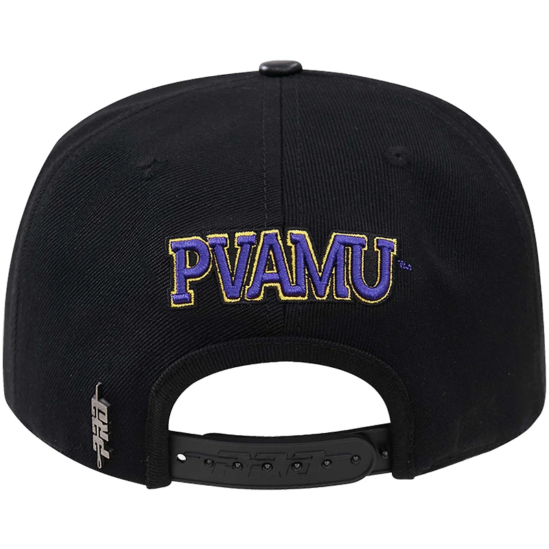 Men's Pro Standard Black Prairie View A&M Panthers Arch Over Logo Snapback Hat