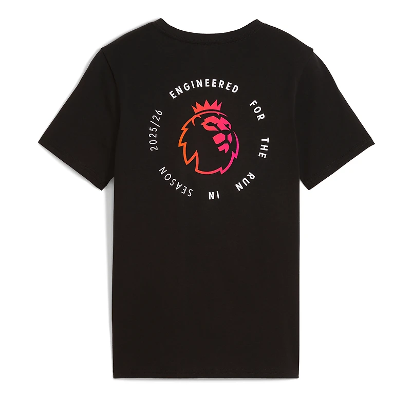 T-shirt Puma noir pour jeunes avec logo Premier League