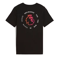 T-shirt Puma noir pour jeunes avec logo Premier League