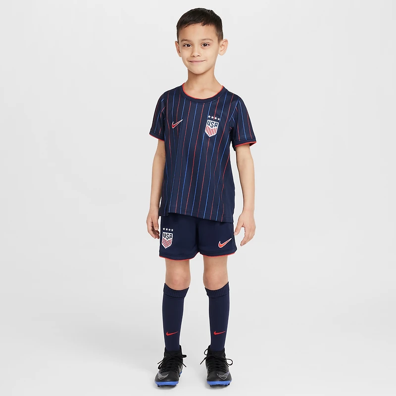 Maillot de stade extérieur Nike bleu marine USWNT 2025 pour enfant d'âge préscolaire