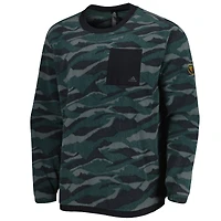 Men's adidas Green/Black Presidents Cup TXT Crew Pullover Sweatshirt