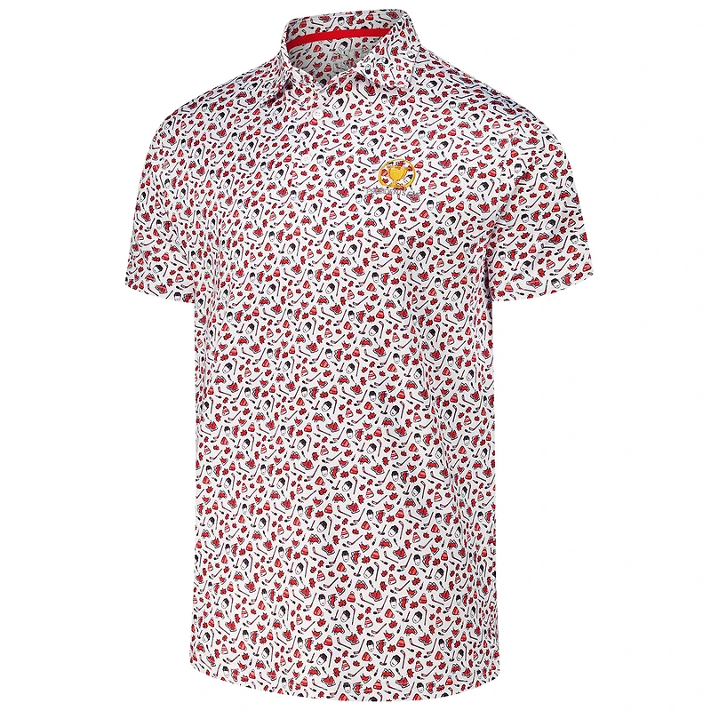 Men's Navy Barstool Golf x Presidents Cup Regional Printed Polo