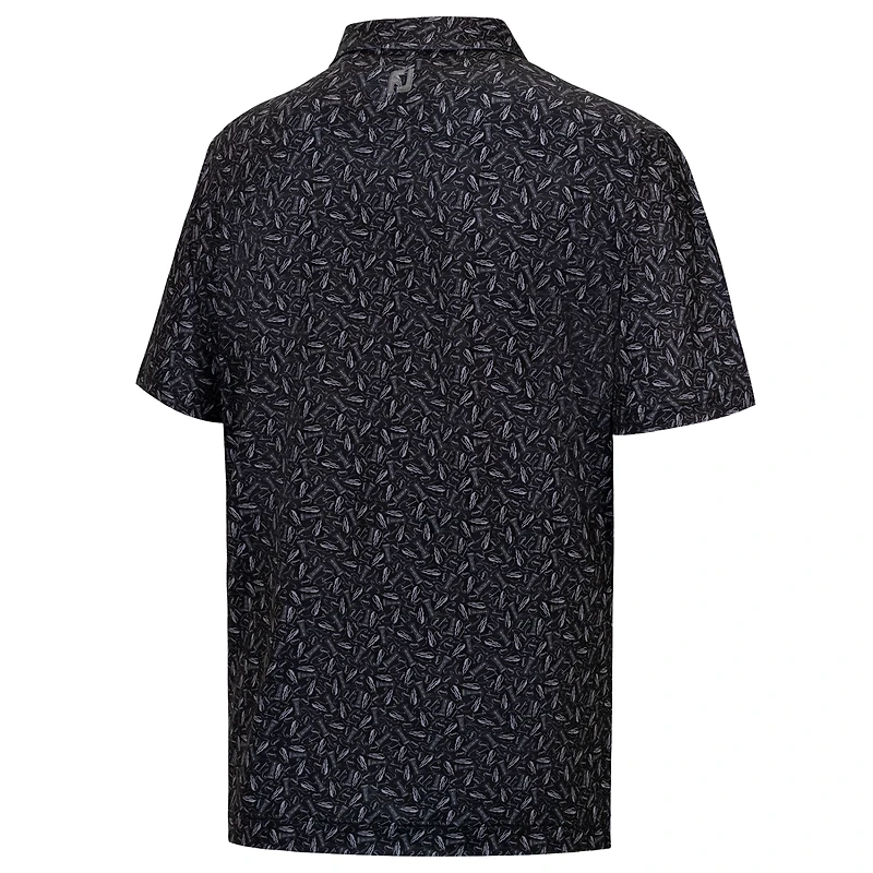 Men's FootJoy  Black Presidents Cup 2026 President's ProDry Chicago Print Lisle Polo