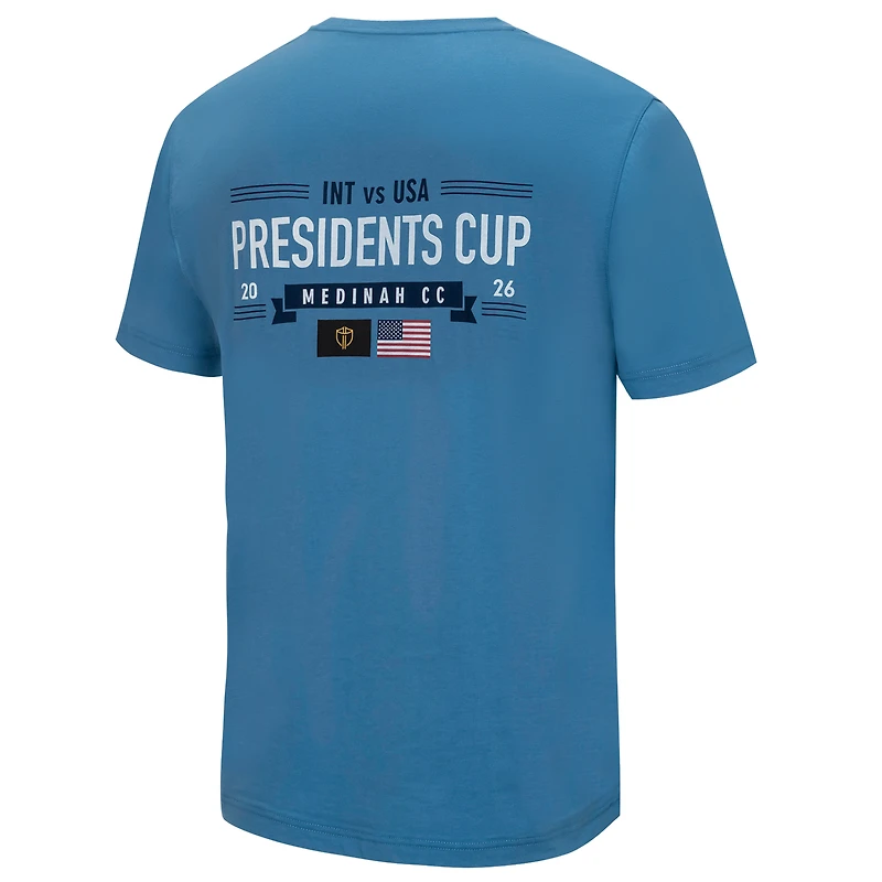T-shirt FootJoy bleu clair pour homme, Coupe du Président 2026