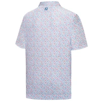Men's FootJoy  White Presidents Cup 2026 President's ProDry Chicago Dog Print Lisle Polo