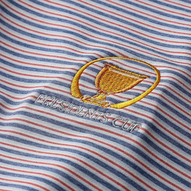 Men's Peter Millar  Blue Presidents Cup Team USA Owens Performance Jersey Polo