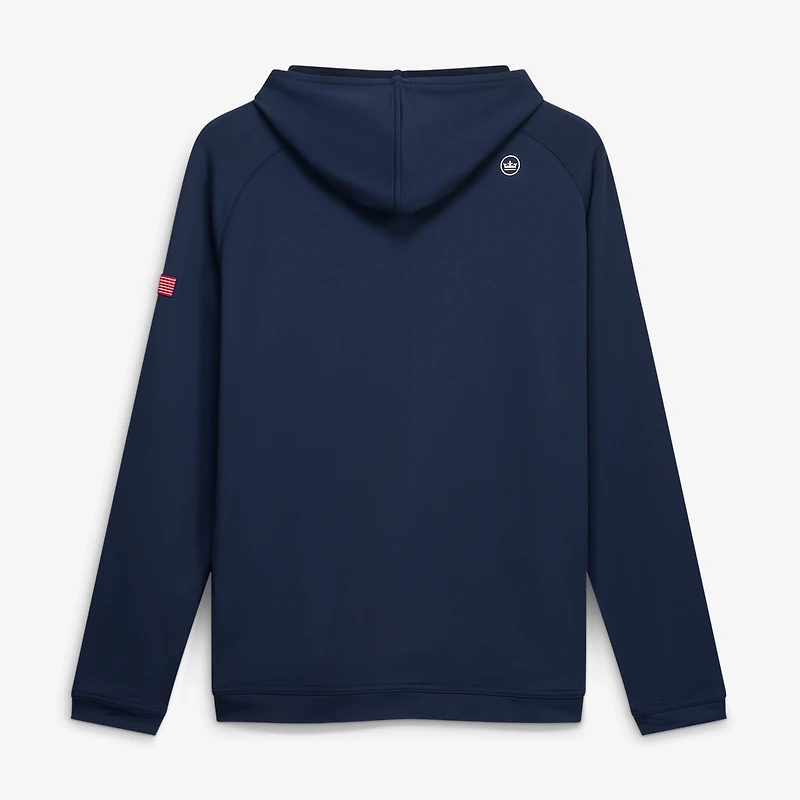 Men's Peter Millar Navy Presidents Cup Team USA Pine Performance Raglan Hoodie