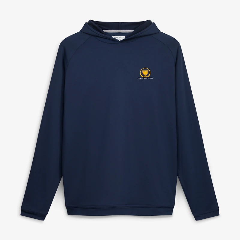 Men's Peter Millar Navy Presidents Cup Team USA Pine Performance Raglan Hoodie