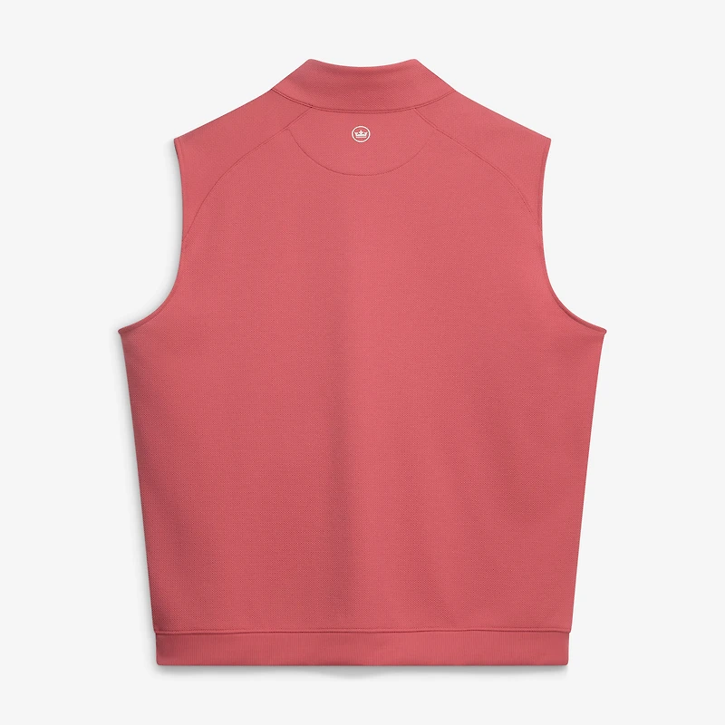 Gilet de sport Peter Millar rouge Presidents Cup Cradle Pique Performance à fermeture éclair intégrale pour homme