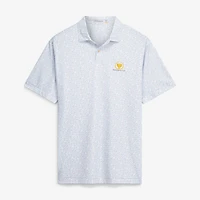 Men's Peter Millar  White Presidents Cup Featherweight Cornhole Performance Polo