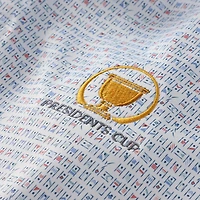 Men's Peter Millar  White Presidents Cup Featherweight Cornhole Performance Polo