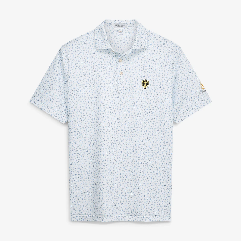 Men's Peter Millar  White Presidents Cup International Team Goalie Performance Jersey Polo
