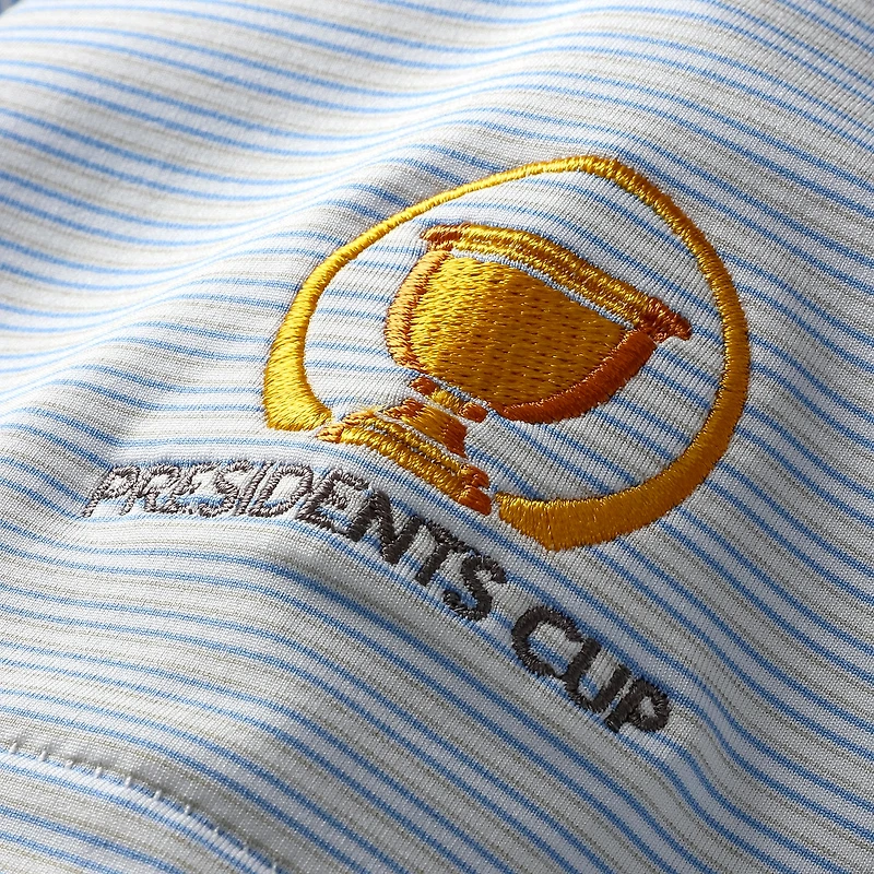 Men's Peter Millar  White Presidents Cup International Team Harrington Performance Jersey Polo
