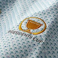 Men's Peter Millar  White Presidents Cup Team USA Flock Performance Jersey Polo