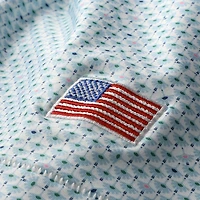 Men's Peter Millar  White Presidents Cup Team USA Flock Performance Jersey Polo