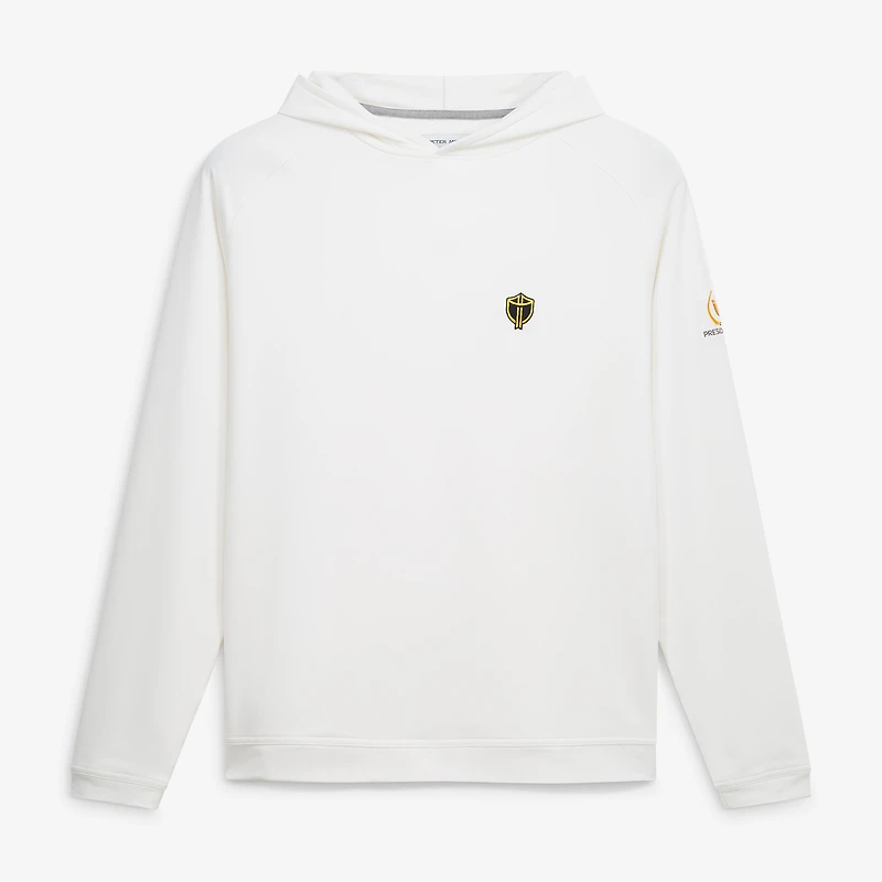 Men's Peter Millar  White Presidents Cup Team USA Pine Performance Raglan Hoodie