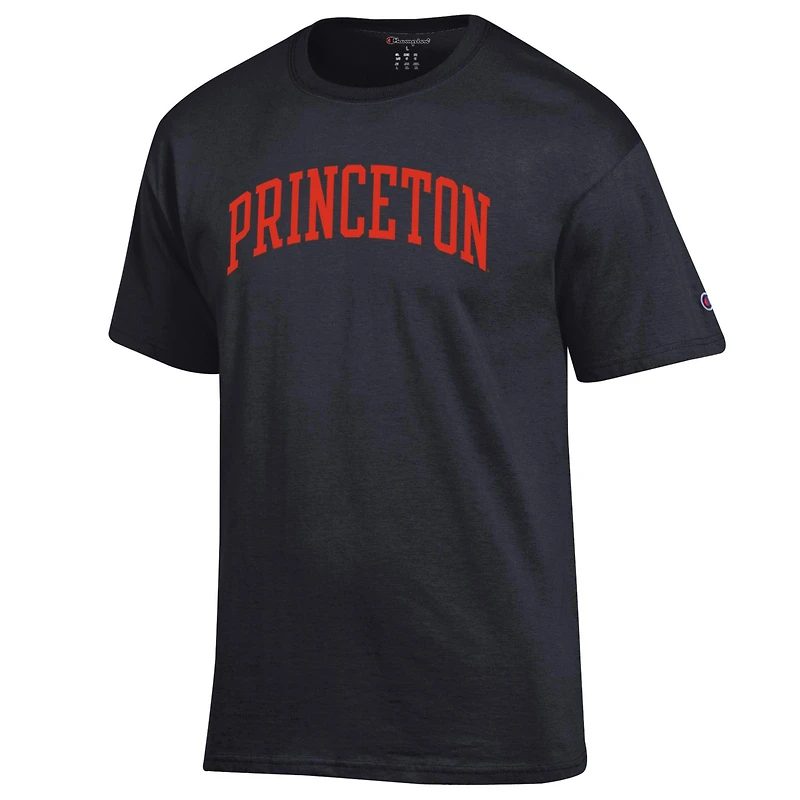 Men's Champion  Black Princeton Tigers Basic Arch T-Shirt