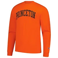 T-shirt à manches longues Champion Orange Princeton Tigers Basic Arch pour homme
