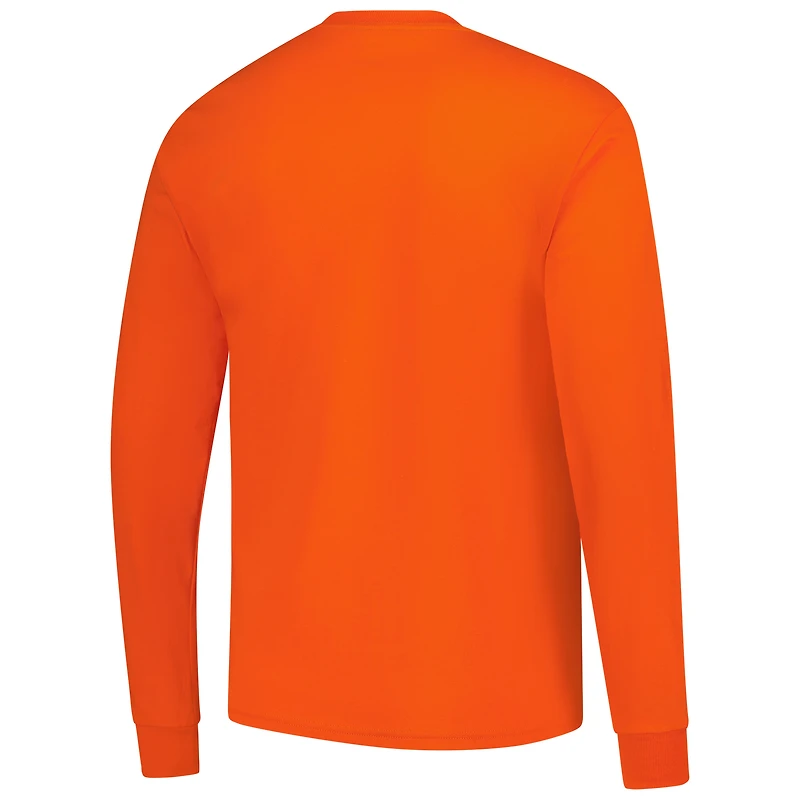 T-shirt à manches longues Champion Orange Princeton Tigers Basic Arch pour homme