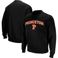 Men's Colosseum Black Princeton Tigers Arch & Logo Crew Neck Sweatshirt