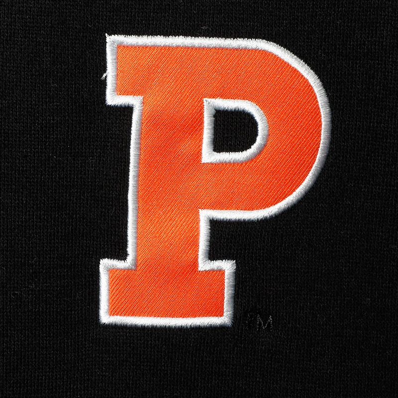 Men's Colosseum Black Princeton Tigers Arch & Logo Crew Neck Sweatshirt