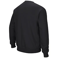 Men's Colosseum Black Princeton Tigers Arch & Logo Tackle Twill Pullover Sweatshirt