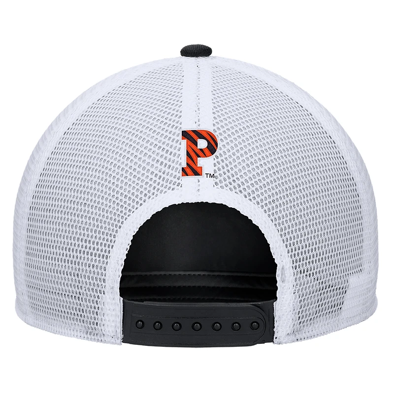 Casquette ajustable Nike noire Princeton Tigers 2025 On-Field Rise Trucker Performance pour homme