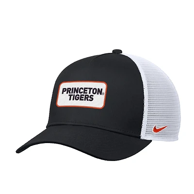 Men's Nike Black Princeton Tigers 2025 On-Field Rise Trucker Performance Adjustable Hat