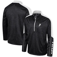 Men's Colosseum Black Providence Friars Marled Half-Zip Jacket