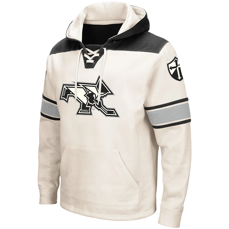 Men's Colosseum Cream Providence Friars 2.0 Lace-Up Pullover Hoodie