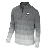 Coupe-vent raglan rayé en maille quart de zip gris Colosseum Providence Friars AI pour homme