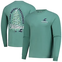 Men's Image One Light Green Providence Friars Holiday Long Sleeve T-Shirt
