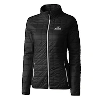 Women's Cutter & Buck Black Providence Friars Rainier Eco Insulated Puffer Full-Zip Jacket