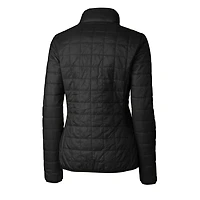 Women's Cutter & Buck Black Providence Friars Rainier Eco Insulated Puffer Full-Zip Jacket